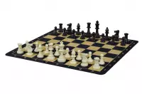 Szachownica zwijana nr 6 (51 cm), antypoślizgowy spód CZARNA